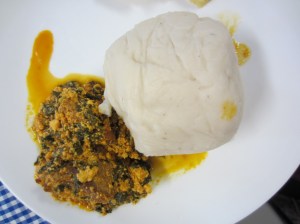 Pounded Yam and Egusi Soup