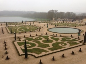 View of the gardens from inside the palace