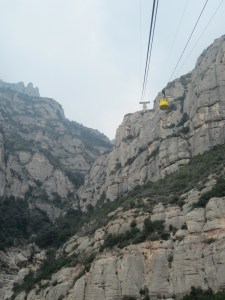 Making our way up on the cable car