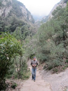 Hiking up Monserrat