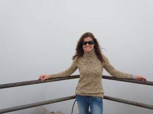 At the summit - in the midst of thick clouds