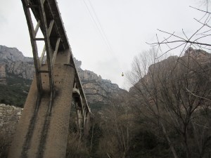 View of Montserrat from the train station