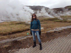 Walking through Haukadalur Valley