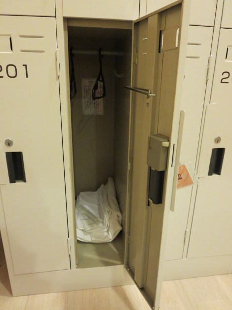 personal locker on capsule floor