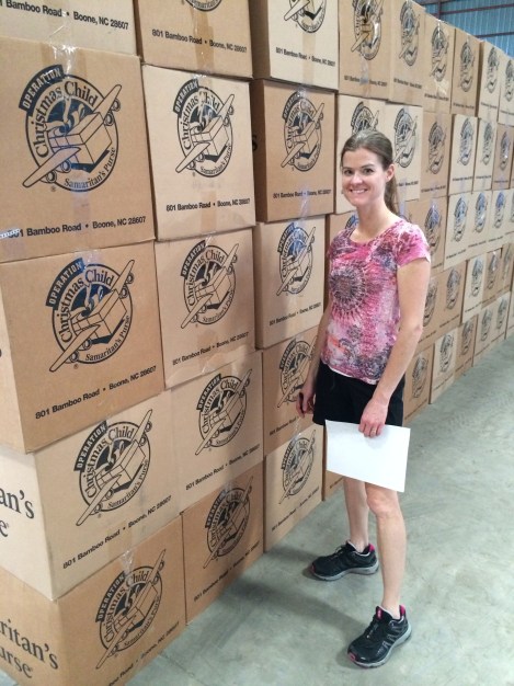 thousands of operation christmas child boxes!