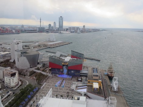 view of the aquarium from the ferris wheel