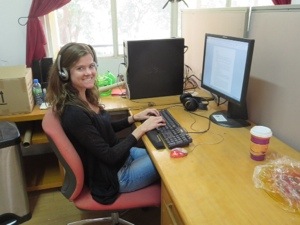 doing transcription work in communications