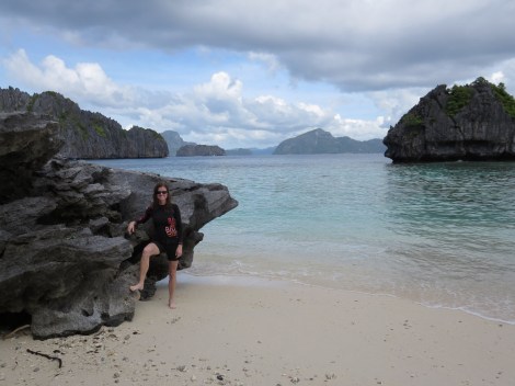 shimuzu island...we snorkeled around the large rock in the right hand side of this photo