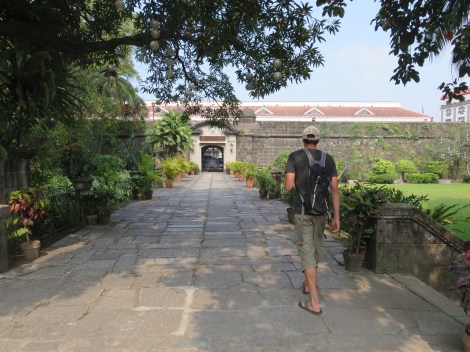 walking toward the old main gate