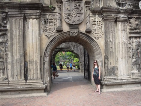 the reconstructed main gate at fort santiago