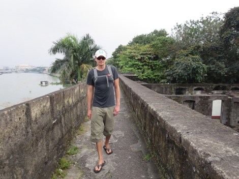 walking along the fort walls