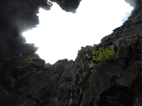 looking up...the theory is that many of the lagoons were previously caves whose roofs collapsed over time