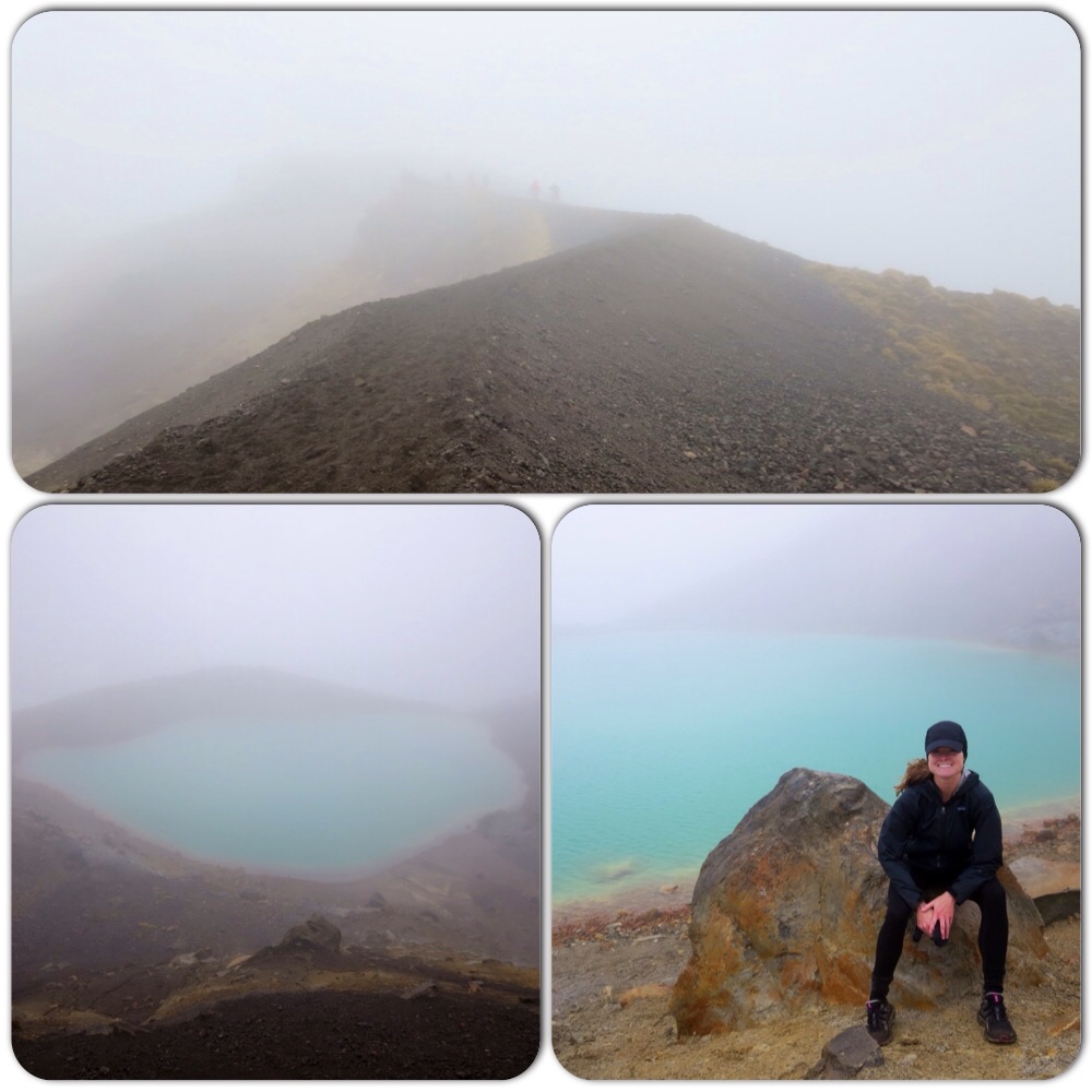 made it to emerald lakes - glad we saw them in clearer weather on our day hike