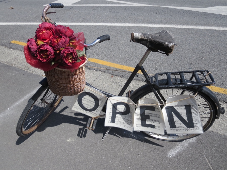 outside one of the restaurants - creative!