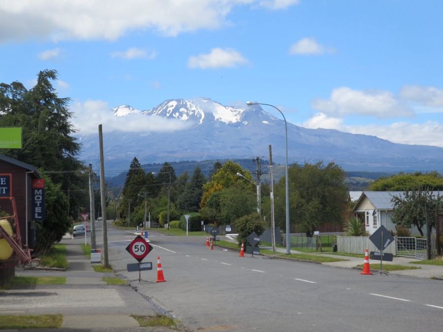 view of mt ruapehu from town
