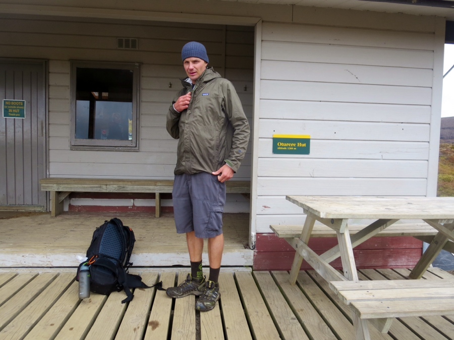 we made it to the hut! time to dry out all our wet gear.