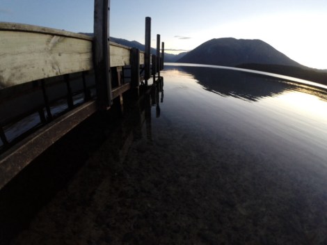 sunset at lake rotoiti