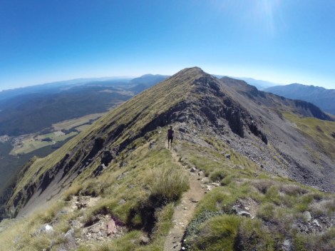 making our way along the ridge
