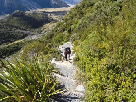 so steep that it's easier on all fours