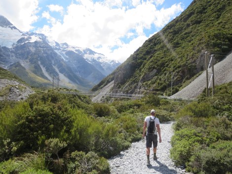 headed toward the second suspension bridge