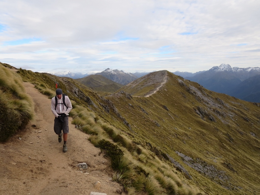 hiking along the ridge