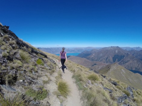 enjoying the gentle slope on this section