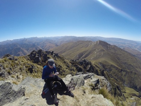 reapplying sunscreen on the summit