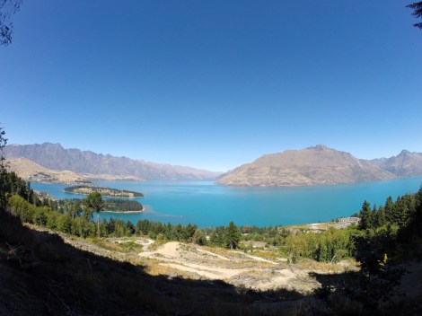 beautiful views of lake wakatipu as we climb up