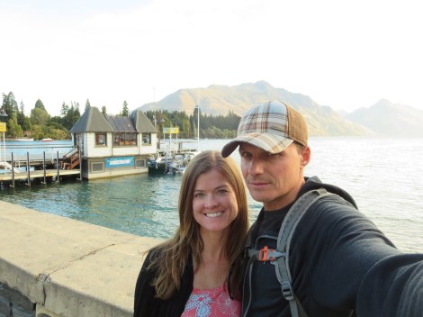 queenstown bay at sunset