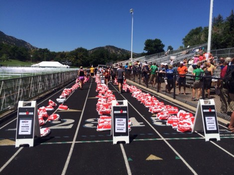 dropping off my run gear bag in T2