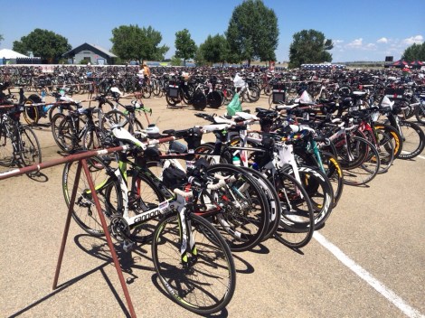 dropping my bike off at T1