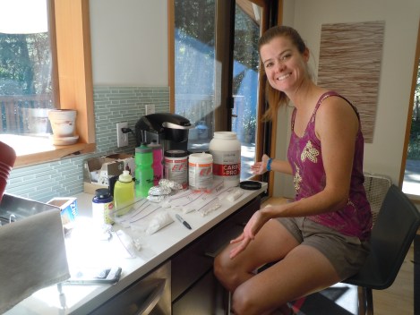 prepping all my race day nutrition