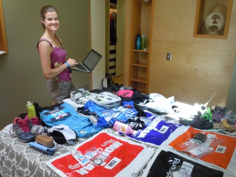 checking and re-checking against my packing list