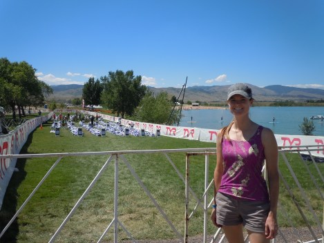 and dropping off my bike gear bag…this is where we will exit the swim