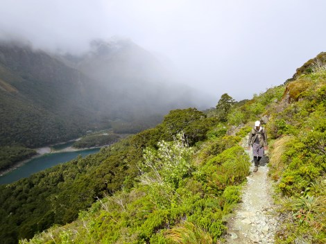 on the trail above lake mackenzie