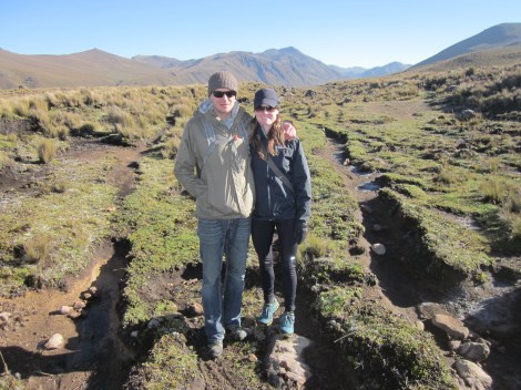 on a clearly defined section of the inca trail