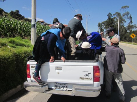 we picked up several indigenous farmers on our way down