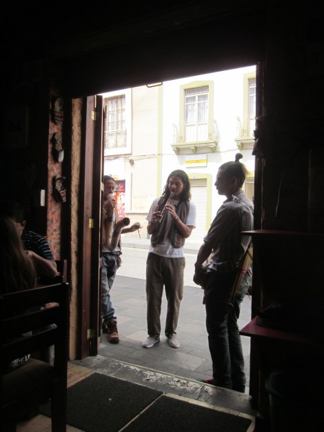 during our meal, some musicians came by and played traditional music - perfect!