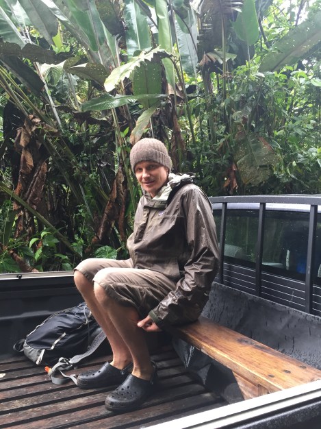 on our drive back from birdwatching, jay opted to sit in the back of the truck