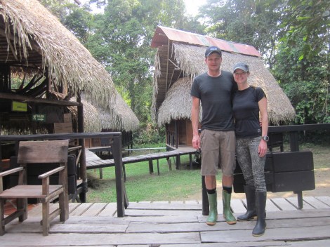 they gave all of us rainboots to wear for walking in the jungle